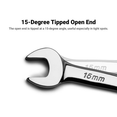Capri Tools MaxChrome Combination Wrench Set, 14 to 114, SAE, 17Pcs W HeavyDuty Canvas Pouch CP11495PK
